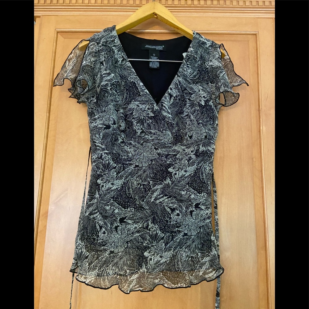 Like New BoHo Johnathan Martin Studio Blouse Sz S